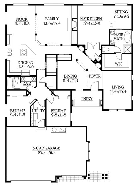 Craftsman Style House Plan 3 Beds 2 Baths 2159 Sqft Plan 132 337