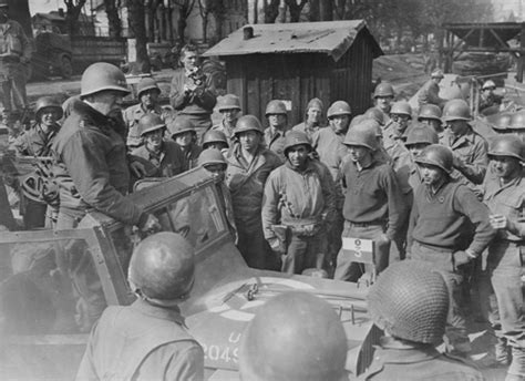Photo George Patton Speaking To Us 3rd Army Engineers Germany Late
