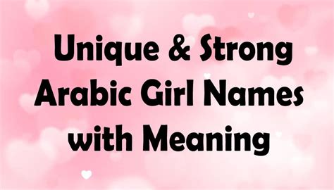 Arabic Girl Names With Meaning In Urdu And Arabic Whizz Logic