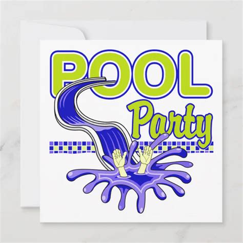 pool party einladung zazzle de