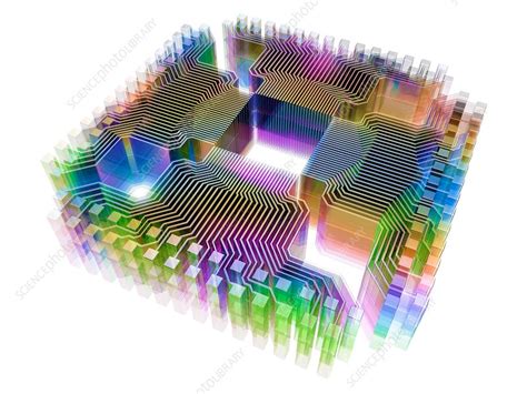 Quantum Computer Conceptual Computer Artwork Of Electronic Circuitry