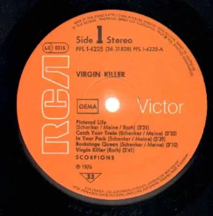 Virgin Killer Uncensored Cover Laminated Scorpions Lp