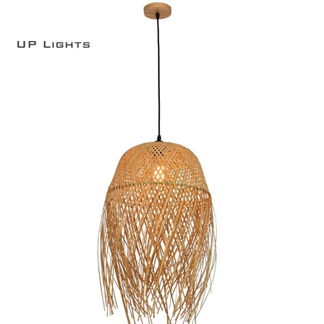 Indonesia Rattan Sea Grass Lamp Shade Bamboo Cage Wicker Weaving