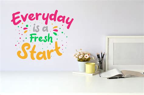 Everyday Is A Fresh Start Quote Phrase Car Wall Sticker Vinyl Etsy
