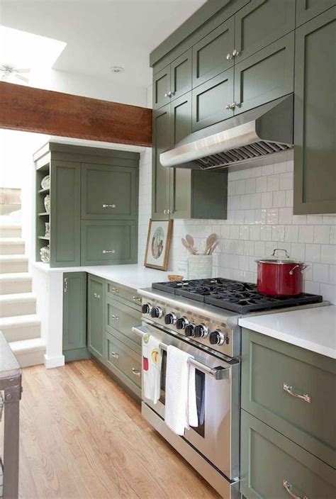 17 Best Green Kitchen Cabinets Design Ideas Green Kitchen Cabinets