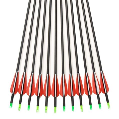 12pcs Replaceable Arrowhead30inchspine 500carbon Aluminium Arrows