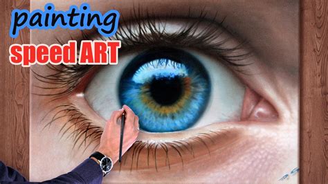 How To Draw A Realistic Eye Painting In Dry Brush Speed Drawing Malen