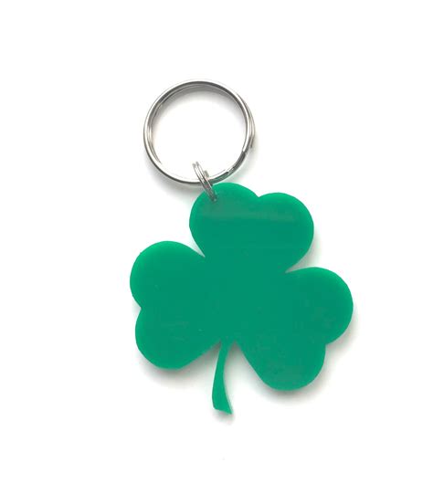 Shamrock Irish Lucky Clover Keyring Lanyard Keychain Bag Charm Etsy