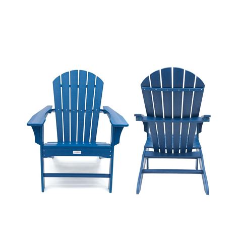 Plastic adirondack chairs are lightweight and easy to arrange and store. LuXeo Hampton Navy Poly Outdoor Patio Plastic Adirondack ...