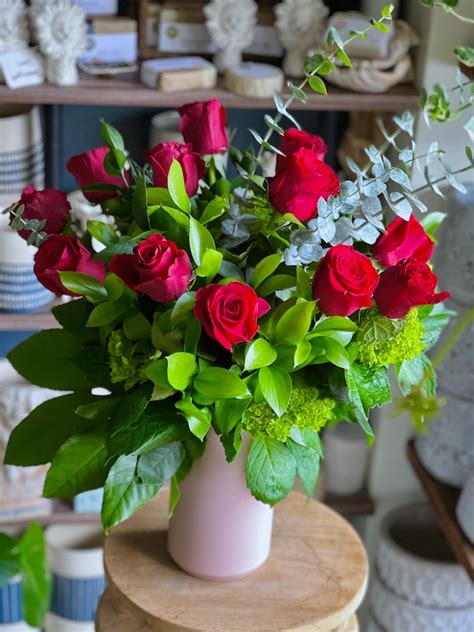 Classic Dozen Roses Red Rose Arrangement Valentines Day