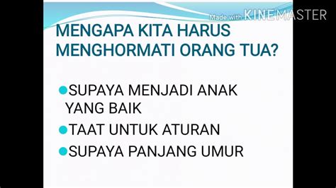 Kita sentiasa berterima kasih ke atas kebaikan orang terhadap kita. Menghormati orang tua - YouTube