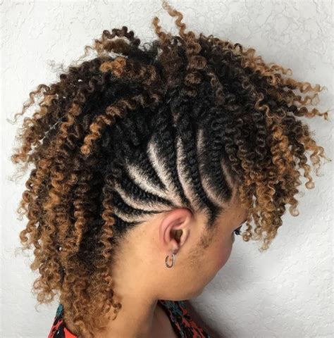 African American Curly Braided Mohawk Braided Mohawk Hairstyles Curly