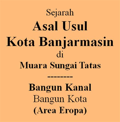 Poestaha Depok Sejarah Kalimantan 69 Sejarah Asal Usul Kota