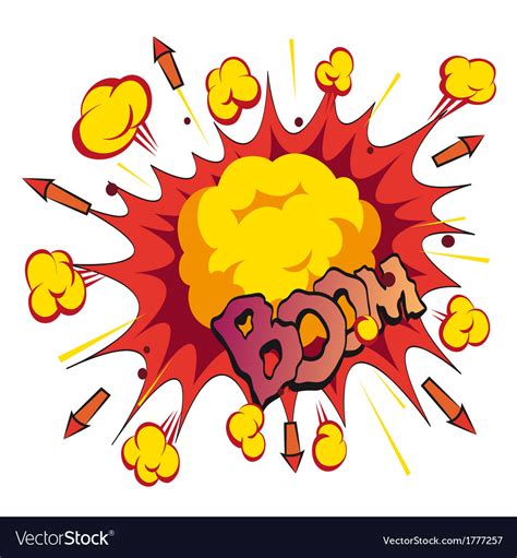 Comic Book Explosion Elements Royalty Free Vector Image
