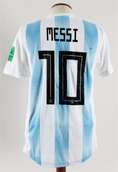 Lionel Messi Game Worn Jersey Argentina World Cup 2018 Coa 100