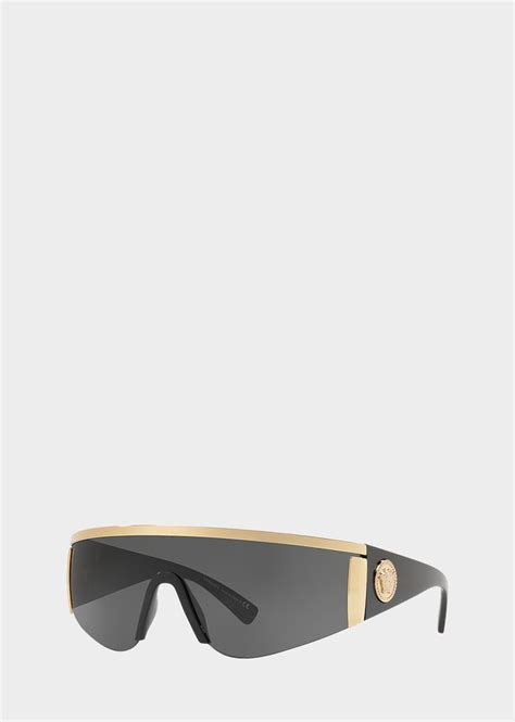 Versace Black Tribute Visor Sunglasses Locs Sunglasses Luxury Sunglasses Sunnies