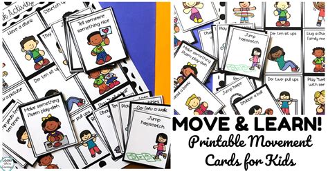 Free Printable Movement Cards For Preschoolers