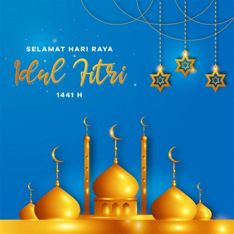 Premium Vector Selamat Hari Raya Idul Fitri Means Happy Eid Mubarak In Indonesian For Eid And