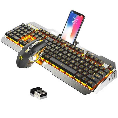 Wireless Rechargeable Led Backlit Gaming Keyboard Mouse