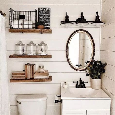 One bold accent piece or a small bathroom rug may be enough to set the style for the whole room. 90 Gorgeous Modern Farmhouse Bathroom Decor Ideas Match ...