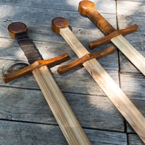 Practice Templar Wooden Sword Medieval Replica Crusader Etsy