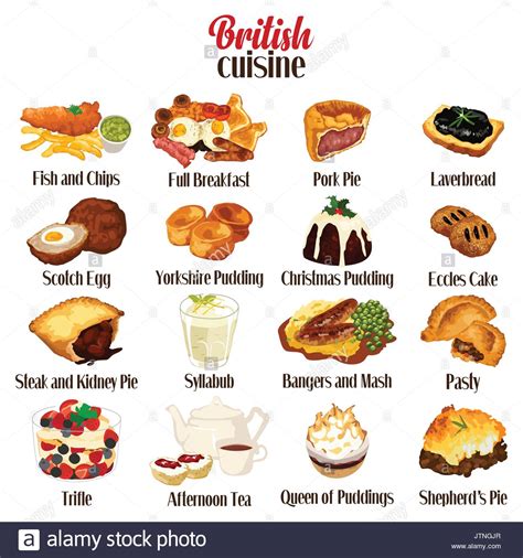 While that's all true (and somewhat stating the obvious), this doesn't even scratch the surface of what british food really is. A vector illustration of British Food Cuisine Stock Vector ...