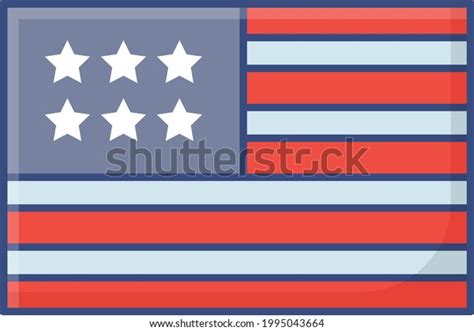 North American Flag Concept Vector Icon Stock Vector Royalty Free