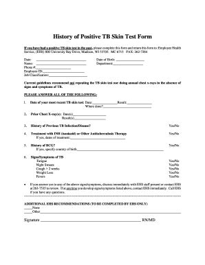 Tb Test Results Form Fill Online Printable Fillable Blank PdfFiller