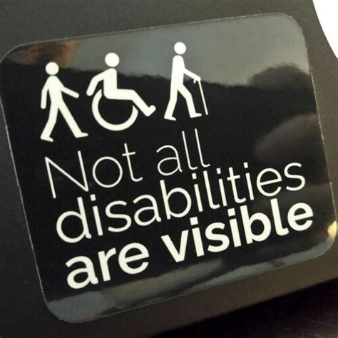 Not All Disabilities Are Visible Bumper Sticker Vinyl Decal Etsy