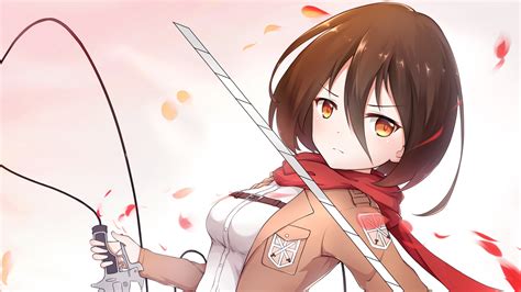 Attack On Titan Mikasa Ackerman With Sword Weapon With