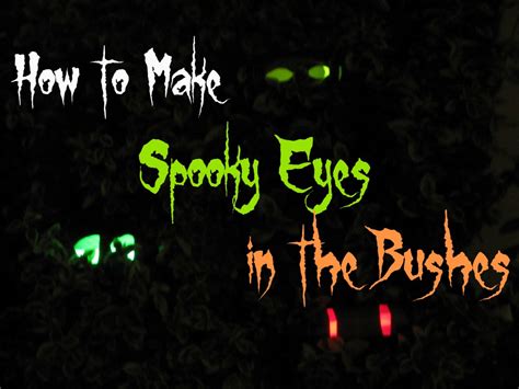 Spooky Eyes In The Bushes Tutorial For Halloween Frugal Upstate