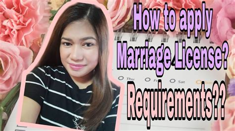 how to apply marriage license what are the requirements youtube