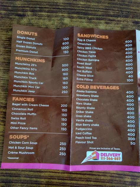 Use this menu information as a guideline, but please. Dunkin Donuts Karachi Menu & Speciality - Restaurant Menu