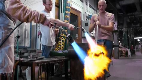 Glass Blowing Using Torches On Glass Sculpture Bernard Katz Glass Youtube