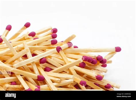 Wooden Matches On A White Isolated Background Stock Photo Alamy
