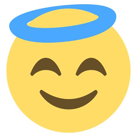 T Shirt Emoji Smiling Angel Smiley Glowing Halo Png Download 1024