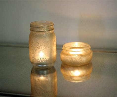 The Golden Touch Diy Glitter Mason Jar Candles Cutefetti