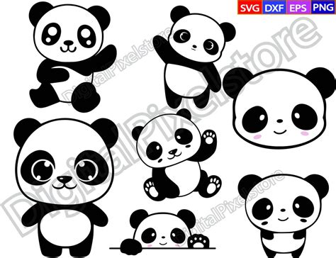 Cute Panda Svgpanda Svgpanda Svg Bundlepanda Head Svgpanda Monogram