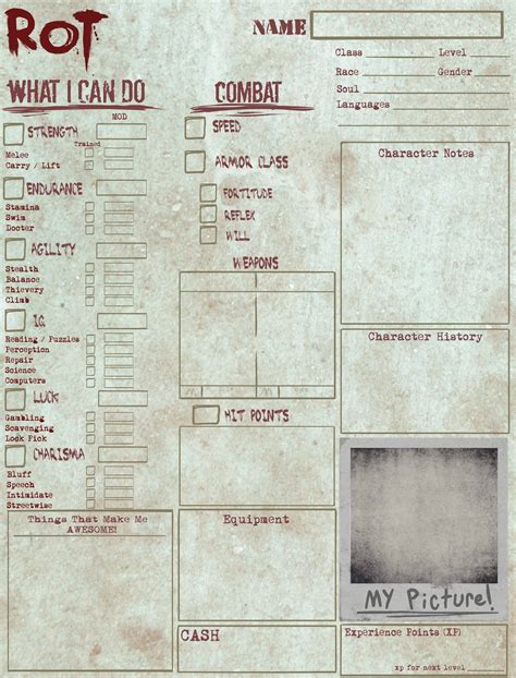 Starting A New Homebrewed Zombie Apocalypse Rpg With My Group Had The