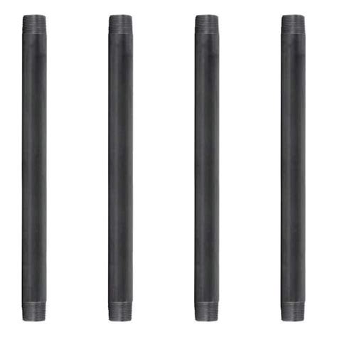 Pipe Decor 1 In X 16 In Black Industrial Steel Grey Plumbing Pipe 4