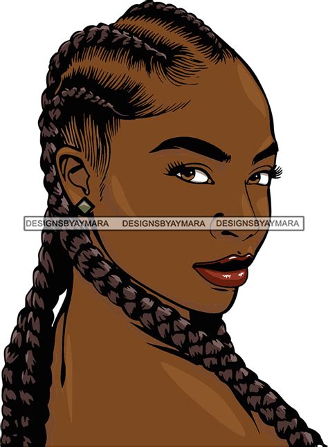 afro girl babe attractive black woman sexy lips braids cornrows hair s designsbyaymara