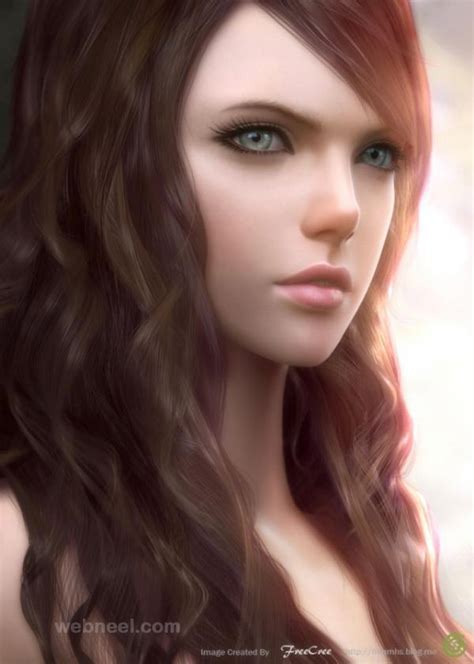 50 beautiful 3d girls and cg girl models from top 3d designers