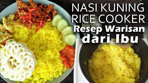 Nasi Kuning Rice Cooker Wangi Nampol BIKIN NAGIH YouTube