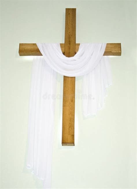 Cross Draped In Purple Stock Photo Image Of Path Wooden 803786