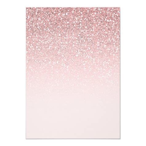 Rose Gold Blush Pink Glitter Sweet 16 Party Invitation Zazzle Sweet