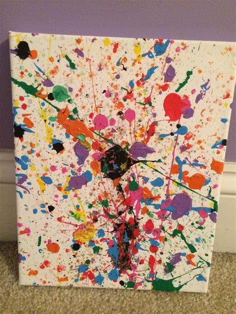 Splatter Paint Canvas Art Paint Splatter Art Splatter Art Canvas Art