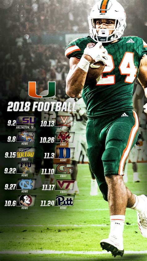 Miami Hurricanes Football Schedule Printable