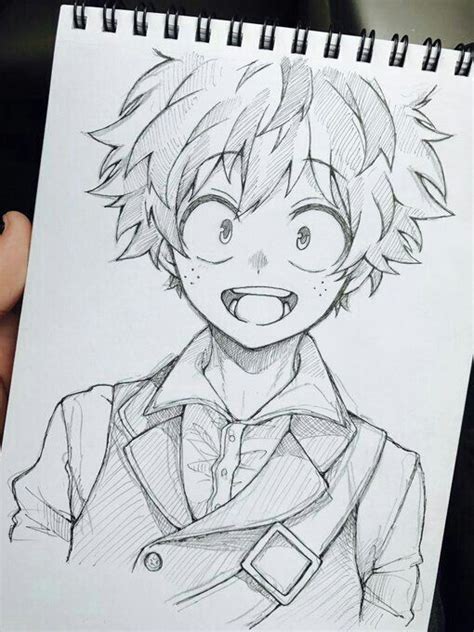 Izuku Midoriya Deku Anime Sketch Anime Character Drawing Anime