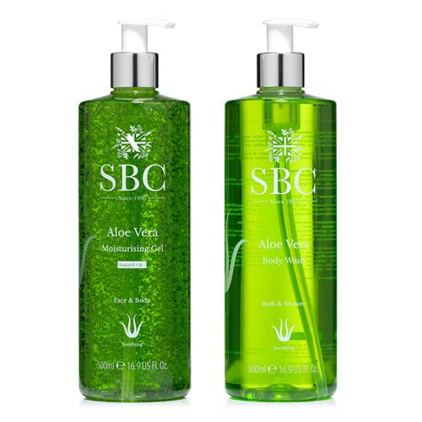 Sbc Aloe Vera Set Skincare Gel And Shower Gel 2x 500ml Qvcde