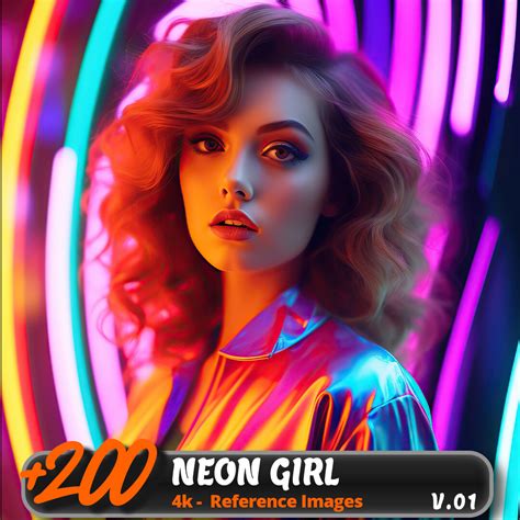 Artstation Neon Girl Vol01 4k Reference Image